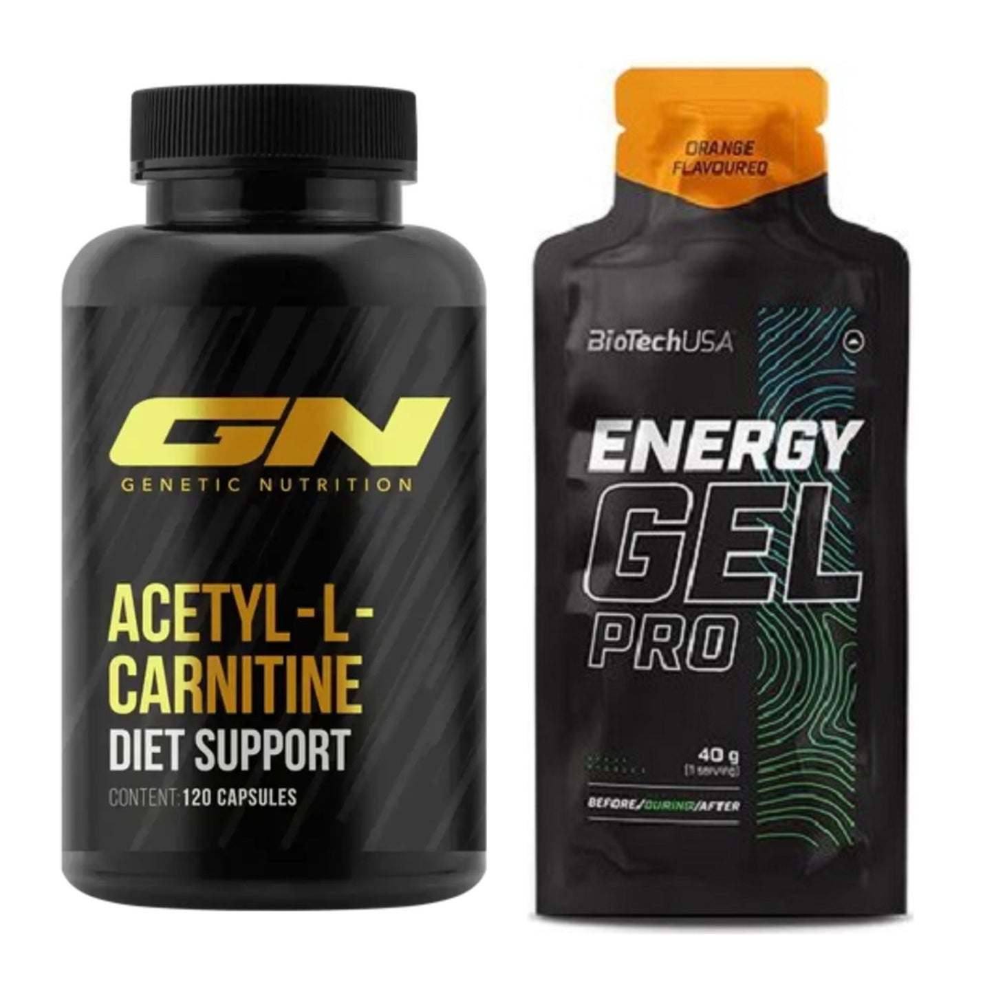 Cardio-Duo: GN Acetyl L-Carnitin + BioTech Energy Gel Pro – alle enthaltenen Artikel