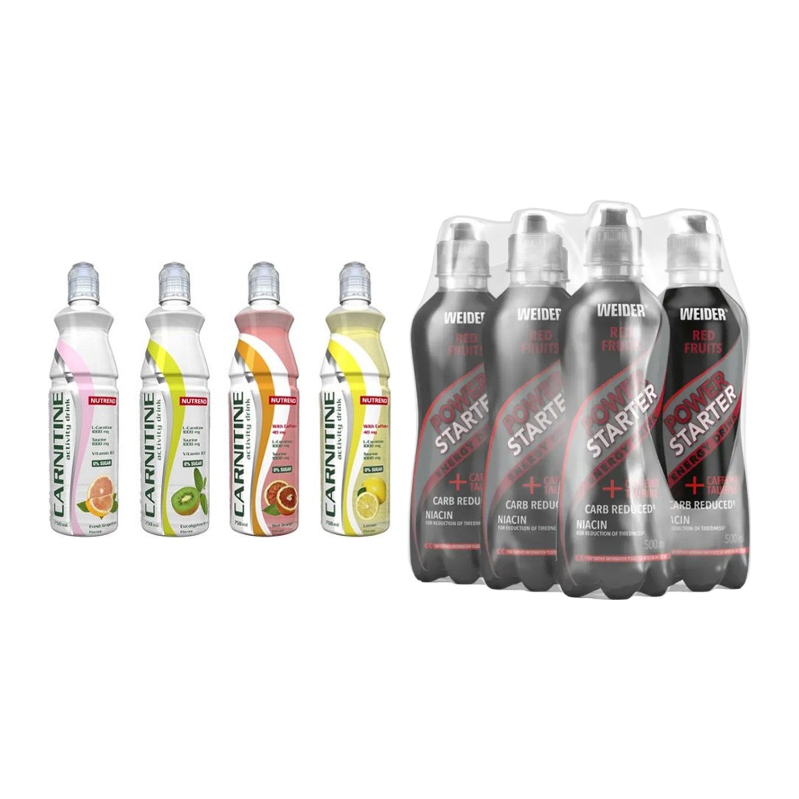 Cardio-Duo: Nutrend Activity + Weider Power Starter Energy – alle enthaltenen Artikel