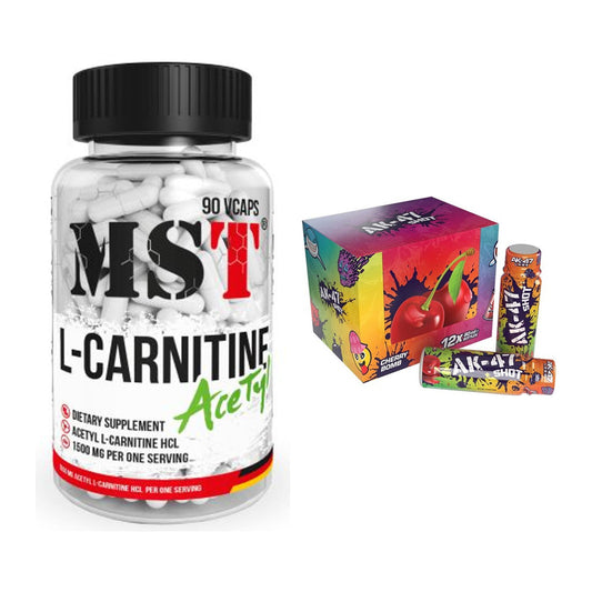 Cardio-Duo: MST L-Carnitine Acetyle + AK47 Labs AK47 Shots – alle enthaltenen Artikel