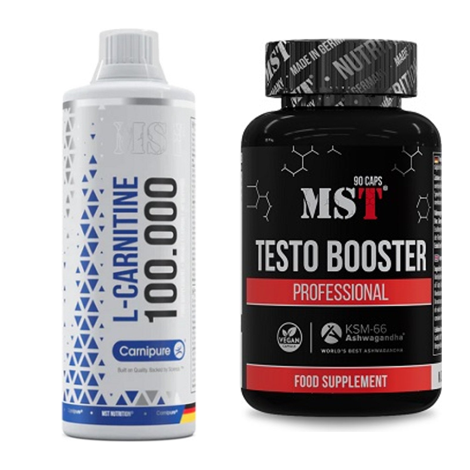 Cardio-Duo: MST L-Carnitine Carnipure + MST Testo Booster – alle enthaltenen Artikel