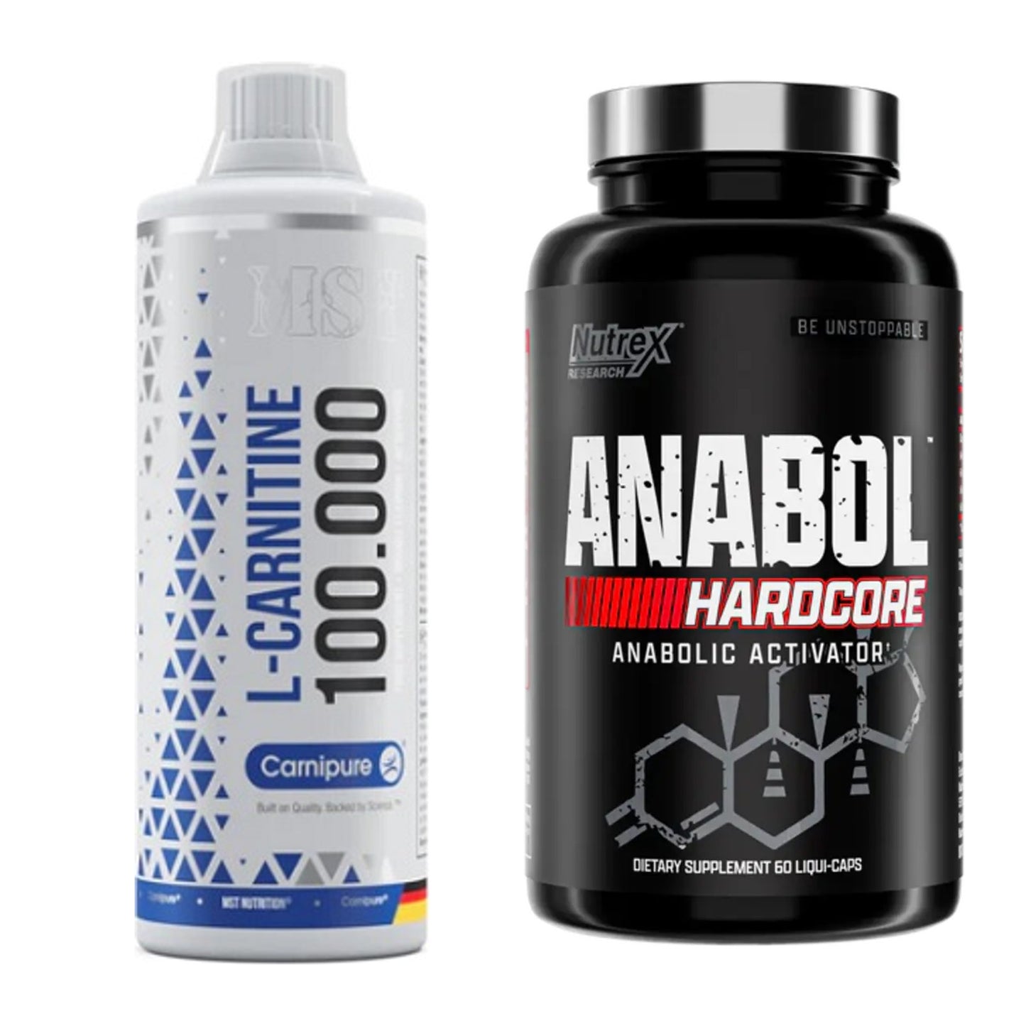 Cardio-Duo: MST L-Carnitine Carnipure 100 000 + Nutrex Anabol Hardcore – alle enthaltenen Artikel