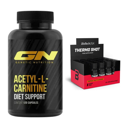 Cardio-Duo: GN Acetyl L-Carnitin + BioTech Thermo Shot 20x 60ml – alle enthaltenen Artikel