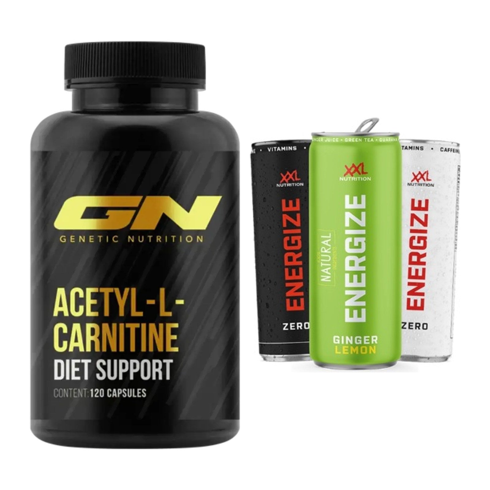 Cardio-Duo: GN Acetyl L-Carnitin + XXL Nutrition Energize! Energy – alle enthaltenen Artikel