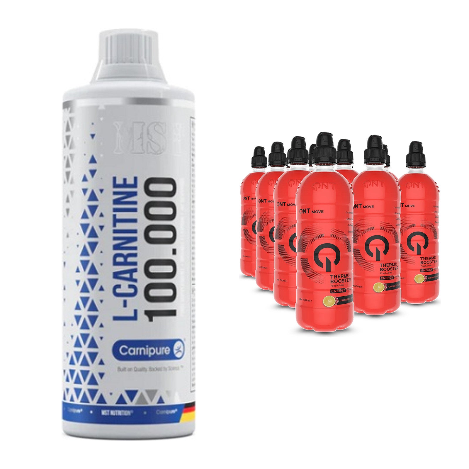 Cardio-Duo: MST L-Carnitine Carnipure 100 000 + QNT Thermo Booster – alle enthaltenen Artikel