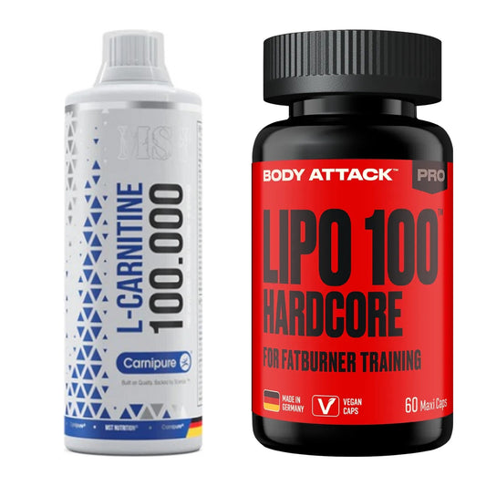 Cardio-Duo: MST L-Carnitine Carnipure + Body Attack LIPO – alle enthaltenen Artikel