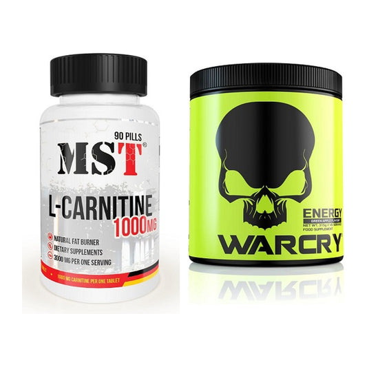 Cardio-Duo: MST L-Carnitine 1000 (90 + Genius Nutrition Warcry – alle enthaltenen Artikel