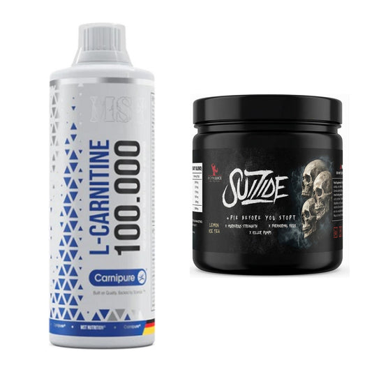 Cardio-Duo: MST L-Carnitine Carnipure + #GYMJUICE SUIZIDE Booster – alle enthaltenen Artikel