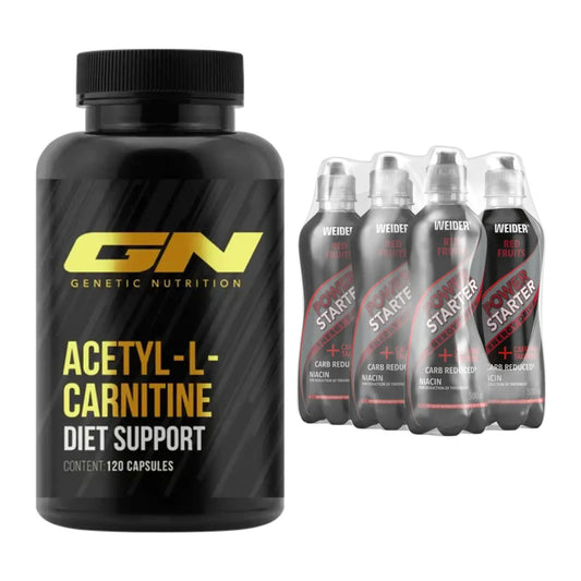 Cardio-Duo: GN Acetyl L-Carnitin + Weider Power Starter Energy Drink – alle enthaltenen Artikel