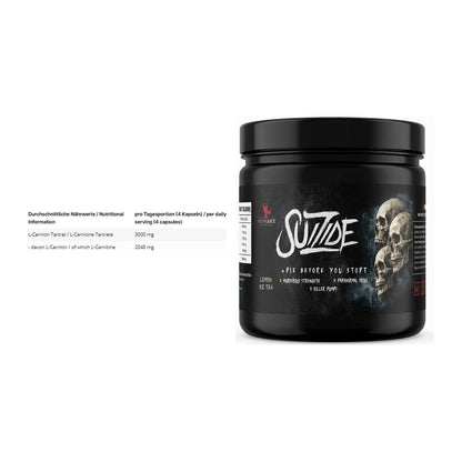 Cardio-Duo: INLEAD L-Carnitine Tartrate + #GYMJUICE SUIZIDE Booster – alle enthaltenen Artikel