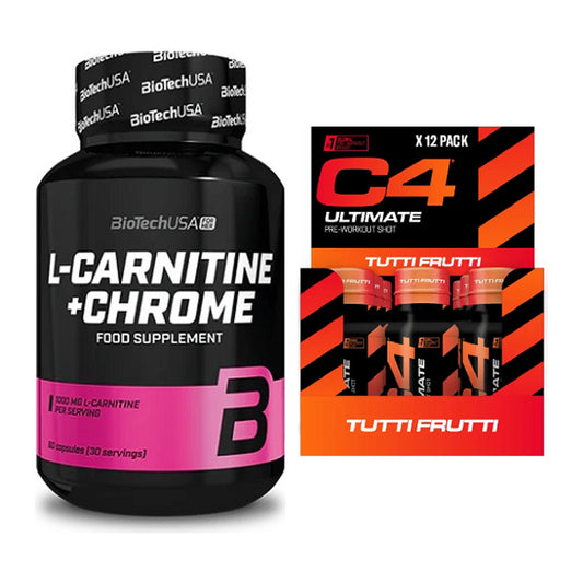 Cardio-Duo: BioTech L-Carnitine + Cellucor C4 Ultimate – alle enthaltenen Artikel