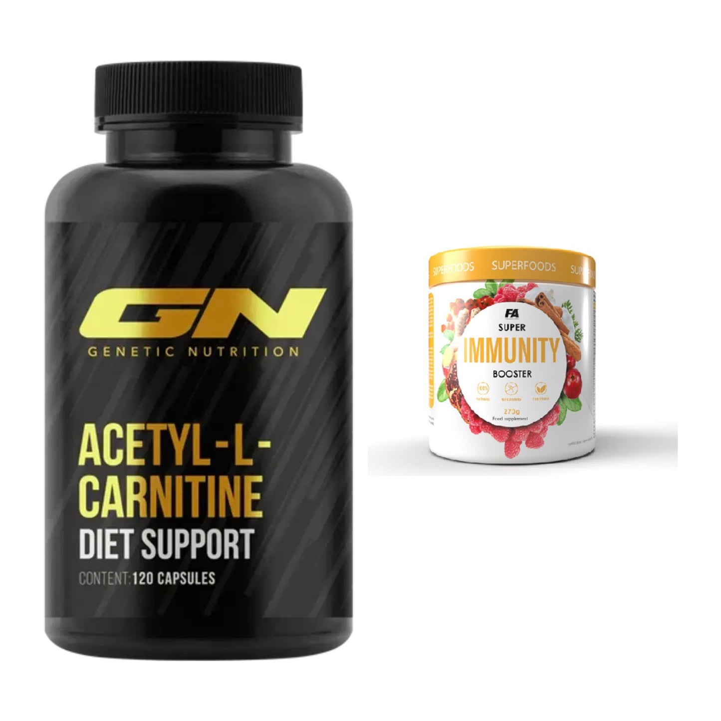 Cardio-Duo: GN Acetyl L-Carnitin + FA Nutrition Wellnes Line Super – alle enthaltenen Artikel