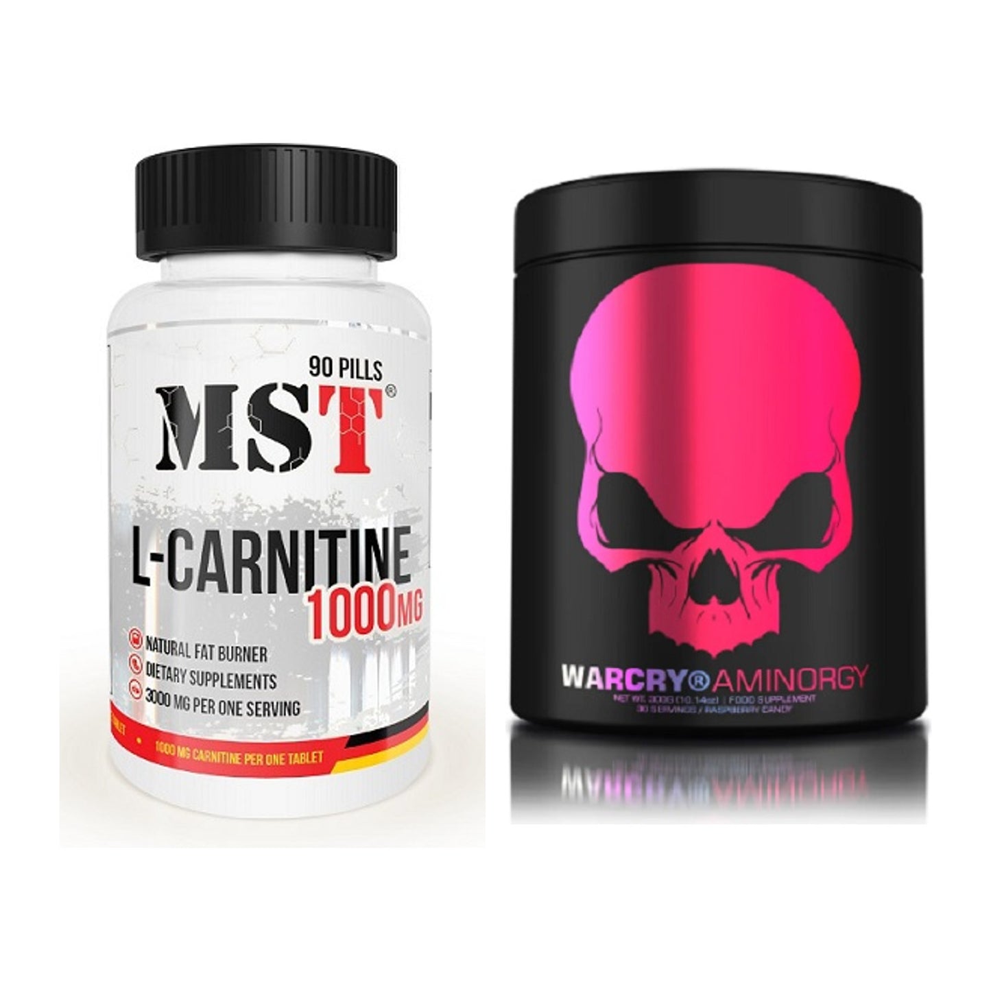 Cardio-Duo: MST L-Carnitine 1000 (90 + Genius Nutrition Warcry – alle enthaltenen Artikel