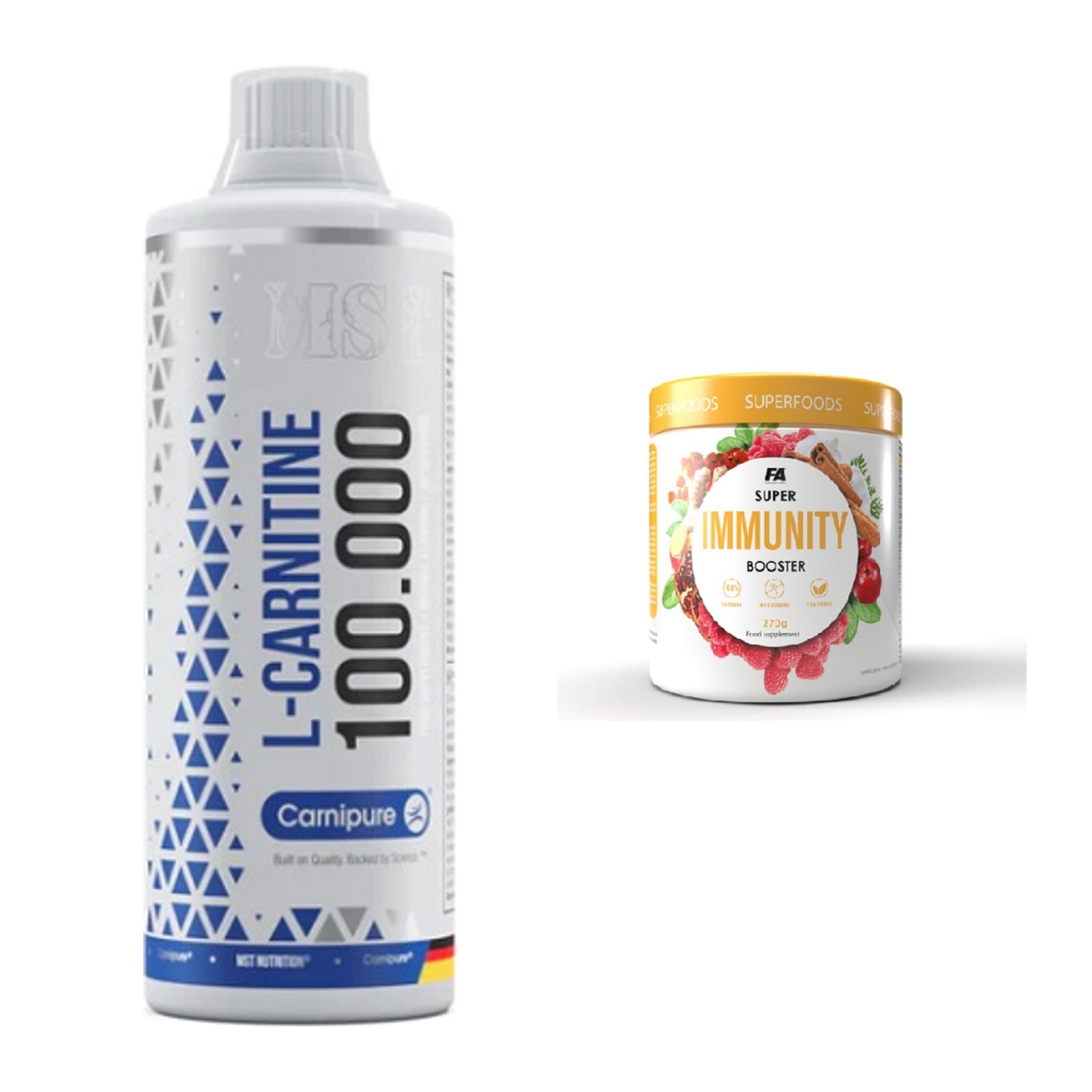Cardio-Duo: MST L-Carnitine Carnipure + FA Nutrition Wellnes Line – alle enthaltenen Artikel
