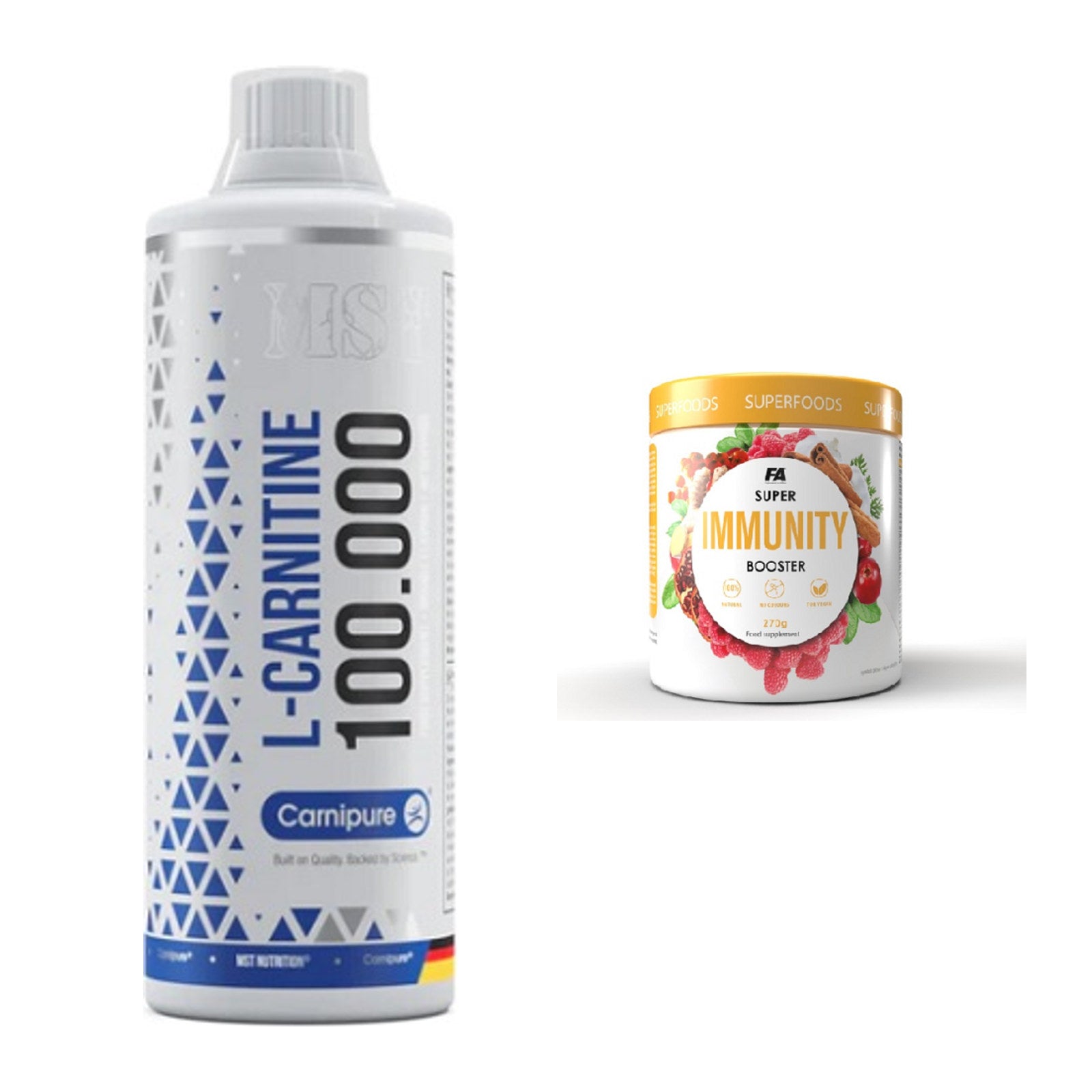 Cardio-Duo: MST L-Carnitine Carnipure + FA Nutrition Wellnes Line – alle enthaltenen Artikel