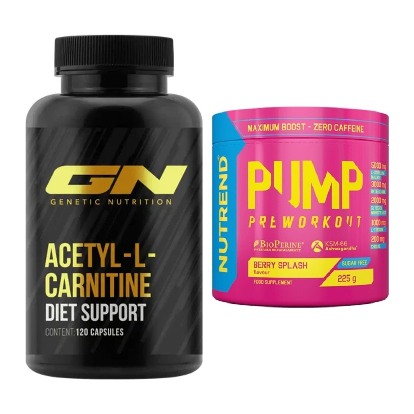 Cardio-Duo: GN Acetyl L-Carnitin + Nutrend Pump – alle enthaltenen Artikel