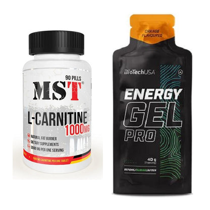 Cardio-Duo: MST L-Carnitine 1000 (90 Tabl.) + BioTech Energy Gel Pro – alle enthaltenen Artikel