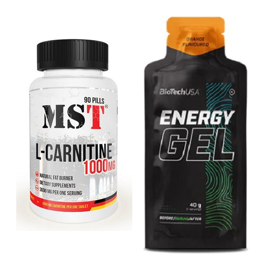 Cardio-Duo: MST L-Carnitine 1000 (90 Tabl.) + BioTech Energy Gel – alle enthaltenen Artikel