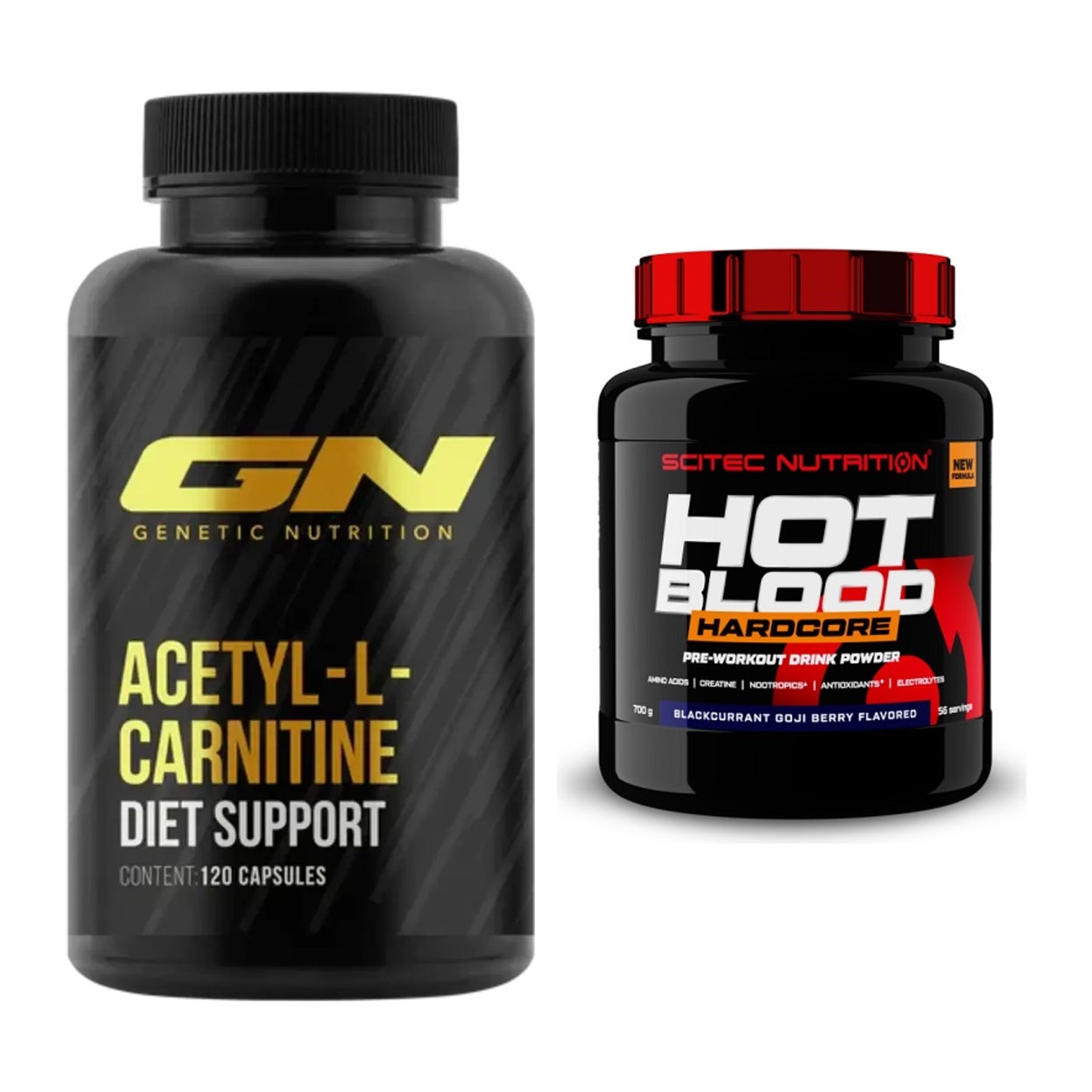 Cardio-Duo: GN Acetyl L-Carnitin + Scitec Hot Blood Hardcore – alle enthaltenen Artikel