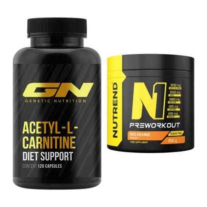 Cardio-Duo: GN Acetyl L-Carnitin + Nutrend N1 Preworkout 255g NEU – alle enthaltenen Artikel