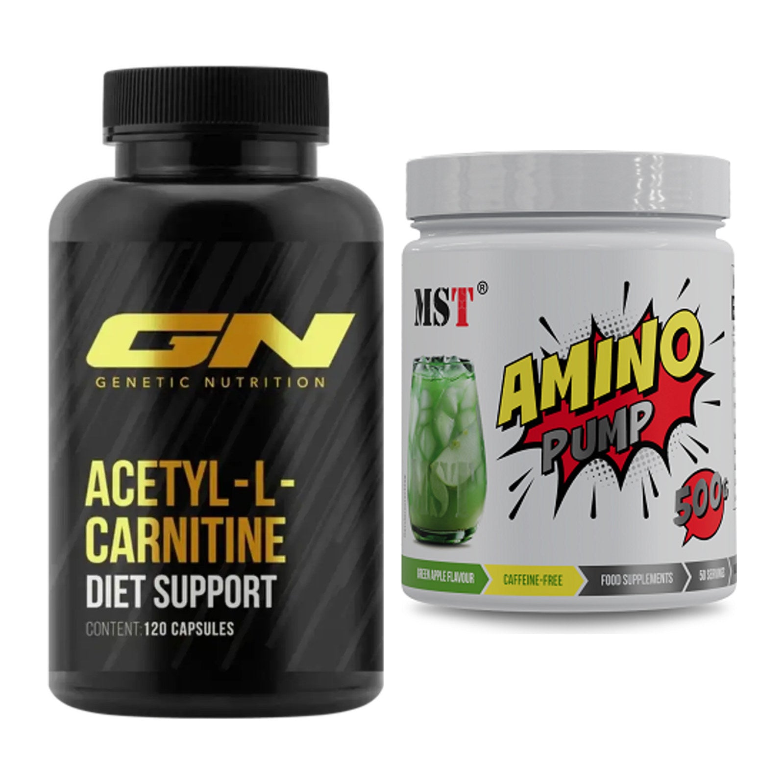 Cardio-Duo: GN Acetyl L-Carnitin + MST Amino Pump (flavoured) – alle enthaltenen Artikel