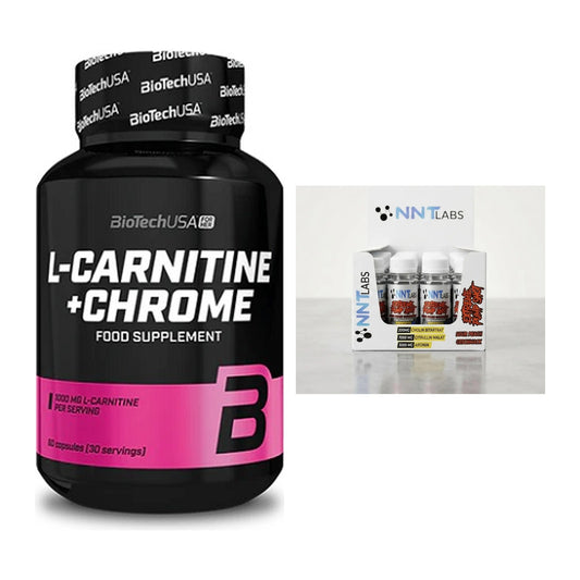 Cardio-Duo: BioTech L-Carnitine + Chrome + NNT Extreme Pump Shot – alle enthaltenen Artikel