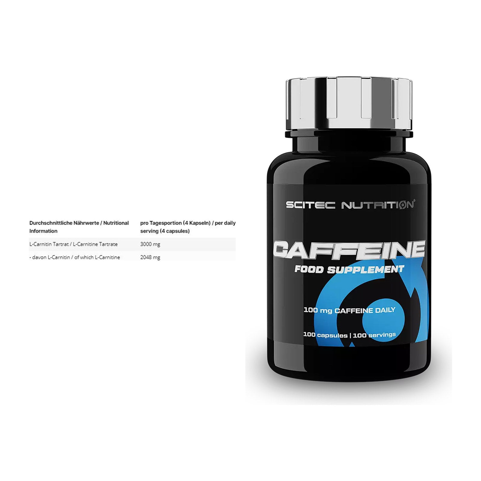Cardio-Duo: INLEAD L-Carnitine Tartrate + Scitec Caffeine – alle enthaltenen Artikel