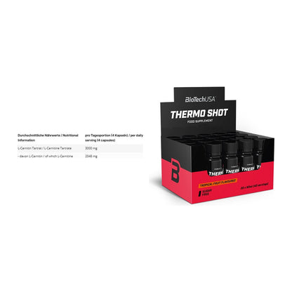 Cardio-Duo: INLEAD L-Carnitine Tartrate + BioTech Thermo Shot 20x 60ml – alle enthaltenen Artikel