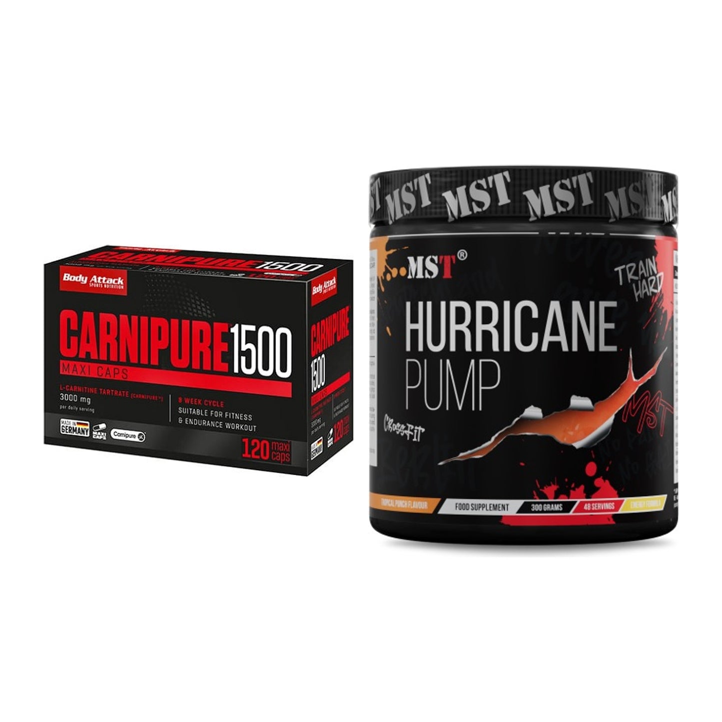 Cardio-Duo: Body Attack Carnipure 1500 + MST Hurricane Pump – alle enthaltenen Artikel