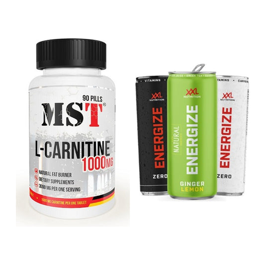 Cardio-Duo: MST L-Carnitine 1000 (90 + XXL Nutrition Energize! – alle enthaltenen Artikel