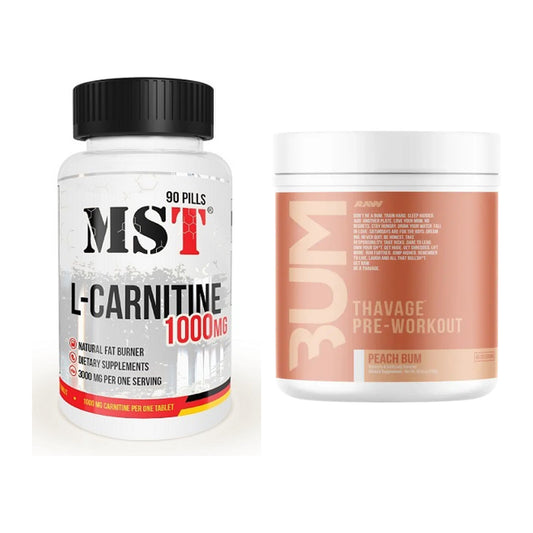 Cardio-Duo: MST L-Carnitine 1000 (90 + RAW Nutrition CBUM Thavage – alle enthaltenen Artikel