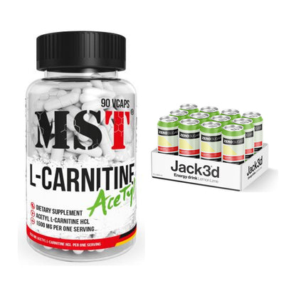 Cardio-Duo: MST L-Carnitine Acetyle + USP Labs Jack3d Energy – alle enthaltenen Artikel