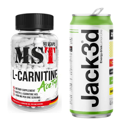 Cardio-Duo: MST L-Carnitine Acetyle + USP Labs Jack3d Energy EINZELNE – alle enthaltenen Artikel