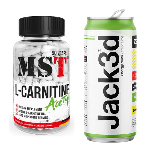 Cardio-Duo: MST L-Carnitine Acetyle + USP Labs Jack3d Energy EINZELNE – alle enthaltenen Artikel