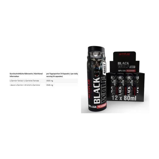 Cardio-Duo: INLEAD L-Carnitine Tartrate + Activlab Black Wolf – alle enthaltenen Artikel