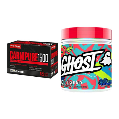 Cardio-Duo: Body Attack Carnipure 1500 + Ghost Legend V4 30 Serv. – alle enthaltenen Artikel
