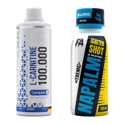 Cardio-Duo: MST L-Carnitine Carnipure + FA Nutrition Xtreme Napalm – alle enthaltenen Artikel