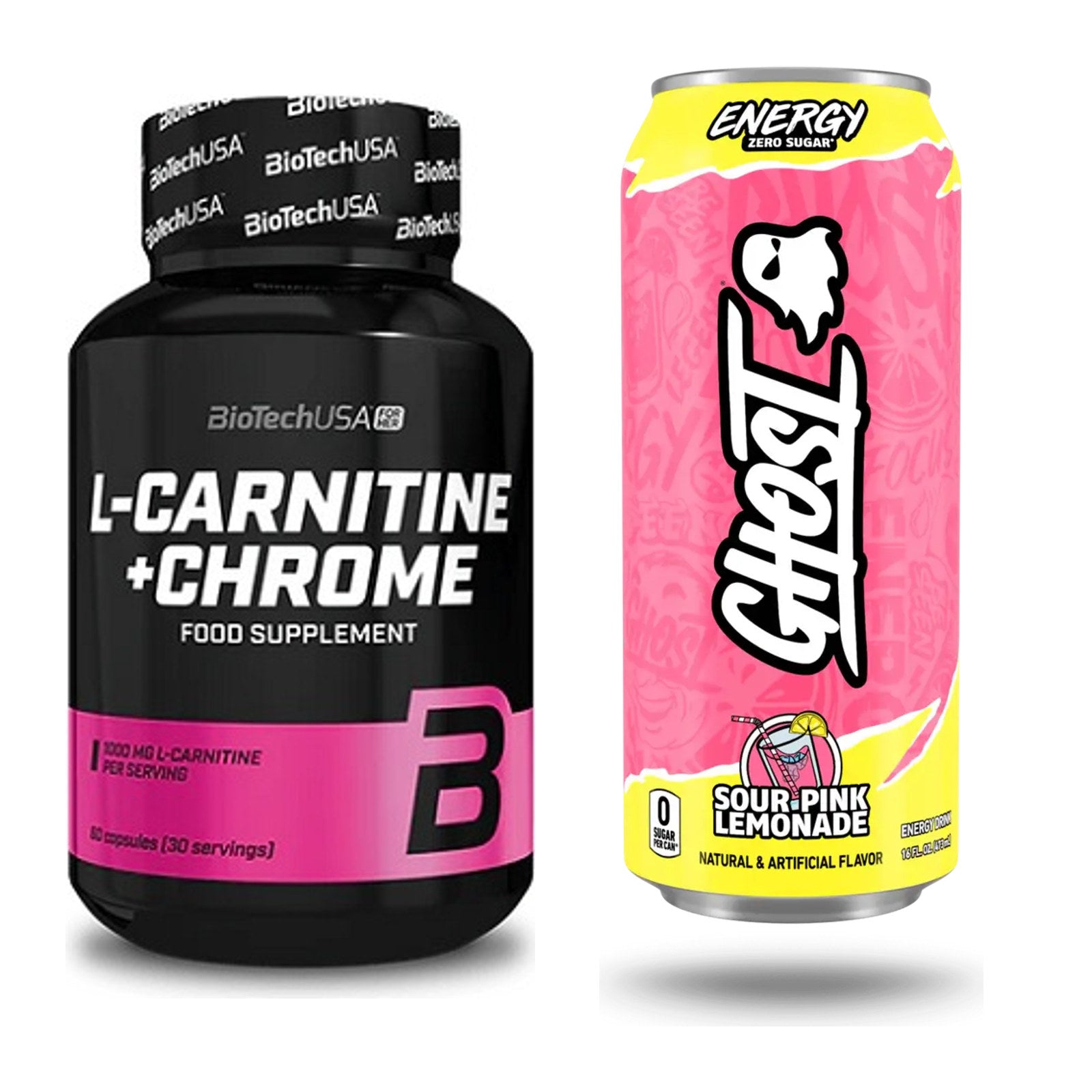 Cardio-Duo: BioTech L-Carnitine + Chrome + Ghost Energy – alle enthaltenen Artikel