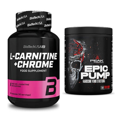 Cardio-Duo: BioTech L-Carnitine + Chrome + Peak EPIC Pump – alle enthaltenen Artikel
