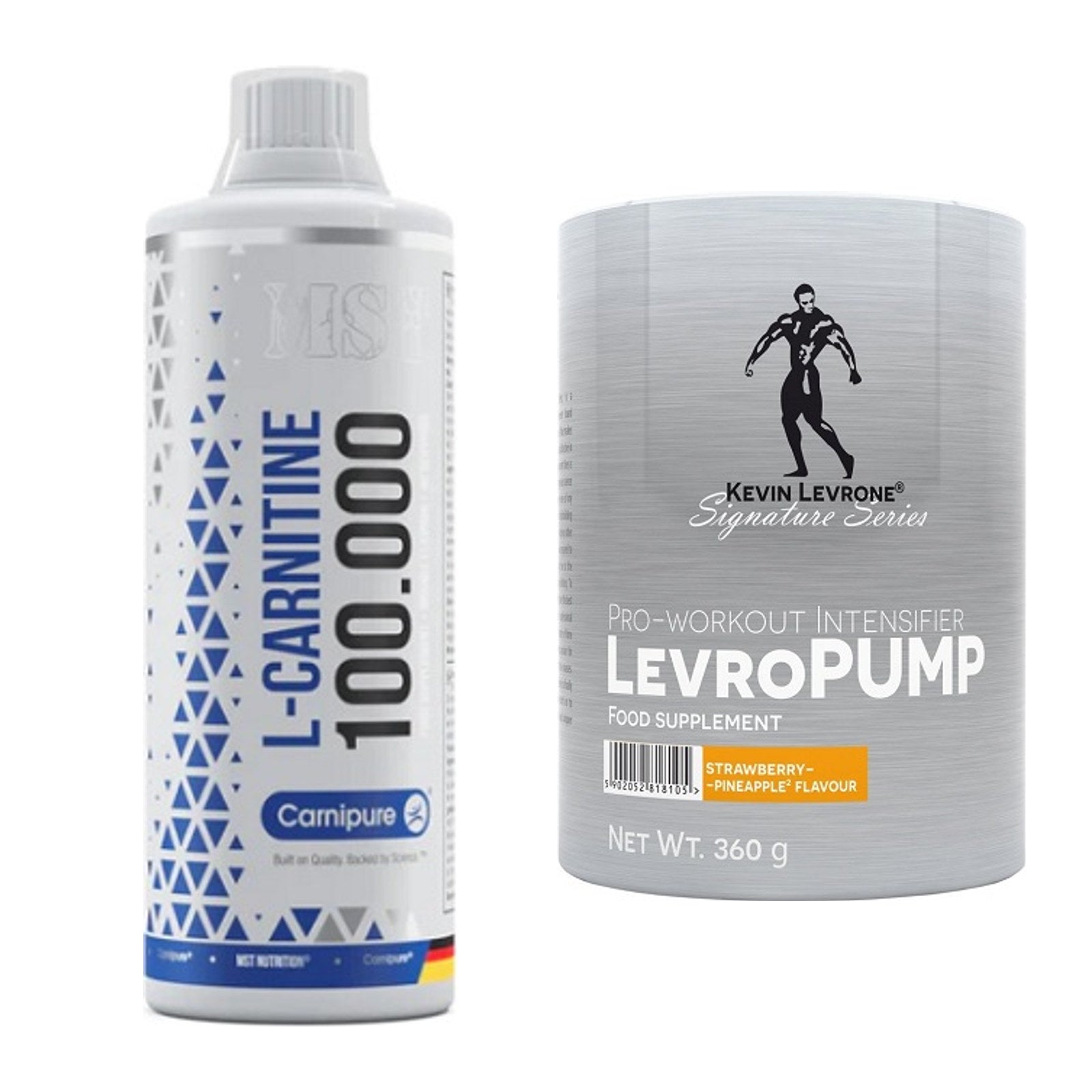 Cardio-Duo: MST L-Carnitine Carnipure + Kevin Levrone Levro Pump – alle enthaltenen Artikel