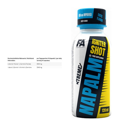 Cardio-Duo: INLEAD L-Carnitine Tartrate + FA Nutrition Xtreme Napalm – alle enthaltenen Artikel