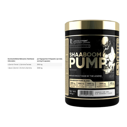 Cardio-Duo: INLEAD L-Carnitine Tartrate + Kevin Levrone Shaaboom Pump – alle enthaltenen Artikel