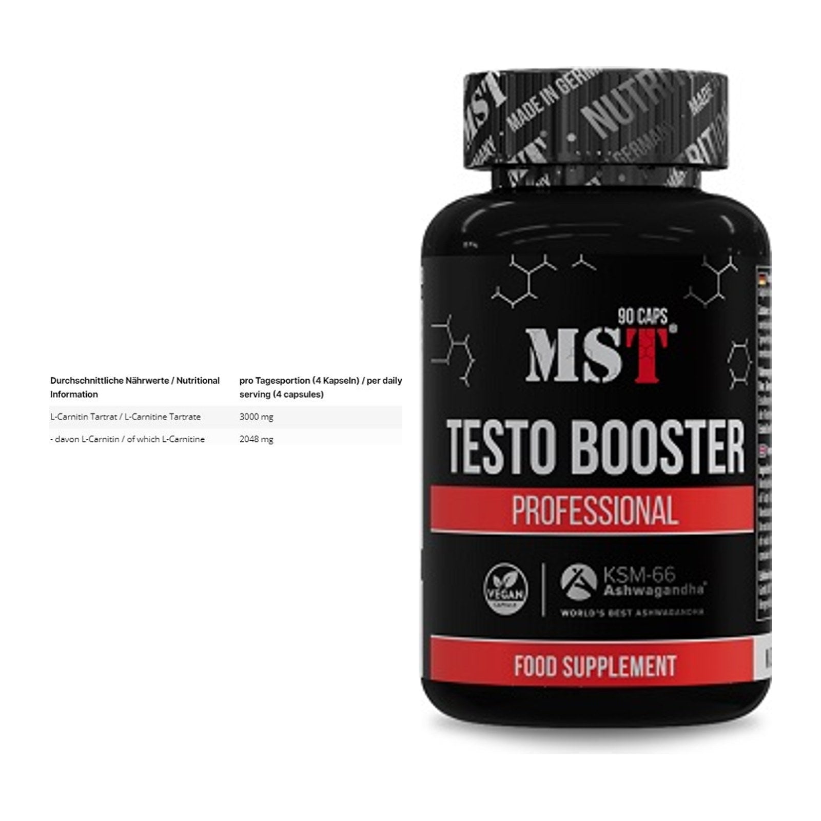 Cardio-Duo: INLEAD L-Carnitine Tartrate + MST Testo Booster – alle enthaltenen Artikel