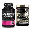 Cardio-Duo: BioTech L-Carnitine + Chrome + Kevin Levrone Shaaboom Pump – alle enthaltenen Artikel