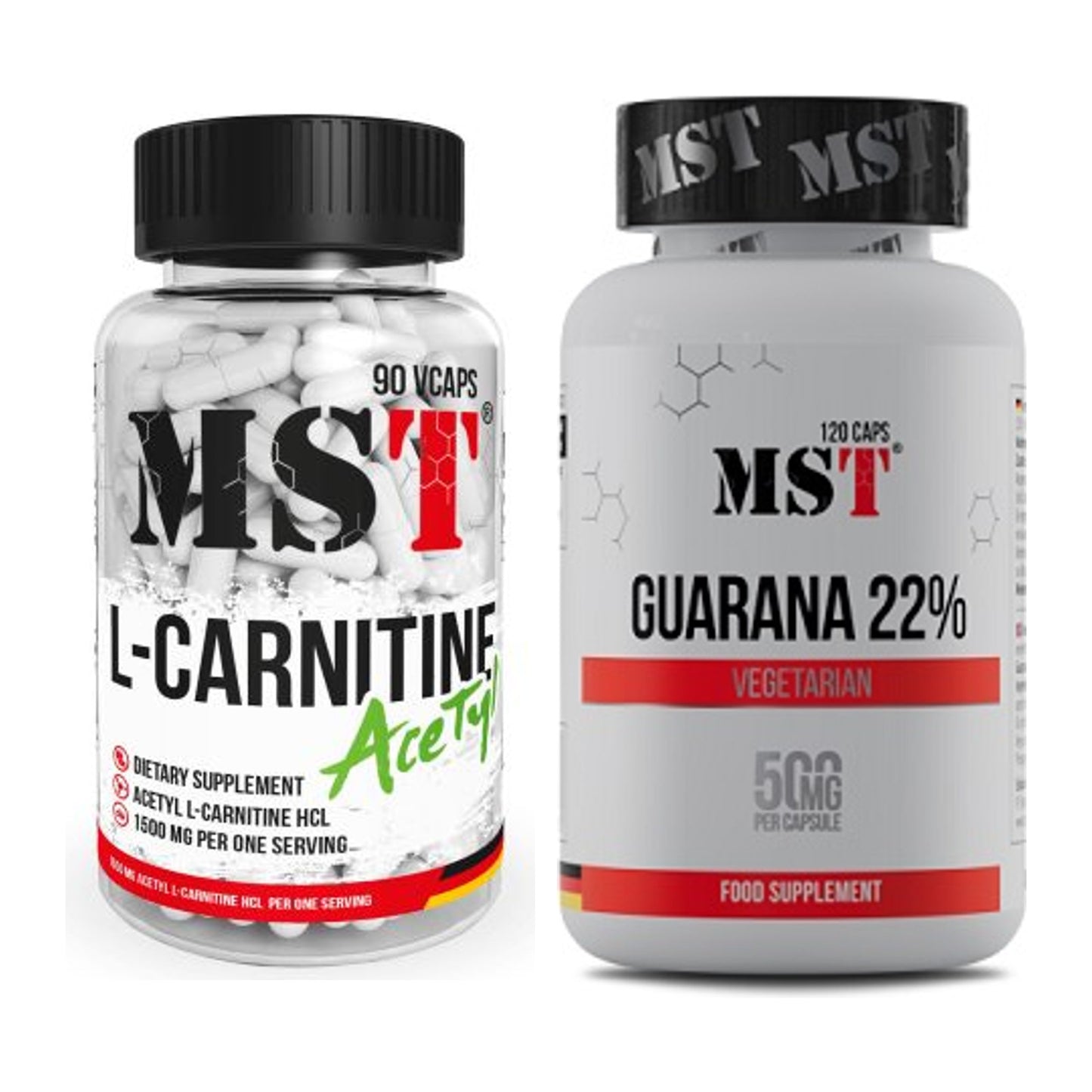 Cardio-Duo: MST L-Carnitine Acetyle + MST Guarana 22% – alle enthaltenen Artikel