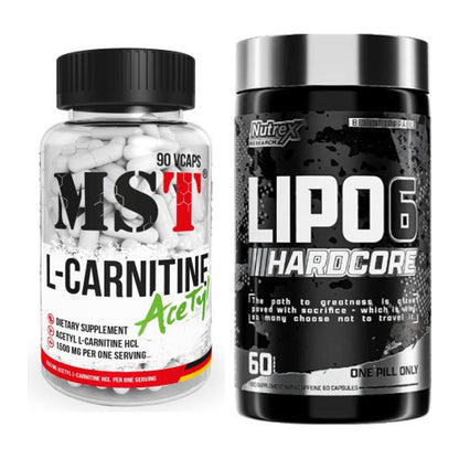 Cardio-Duo: MST L-Carnitine Acetyle + Nutrex Lipo 6 Hardcore – alle enthaltenen Artikel