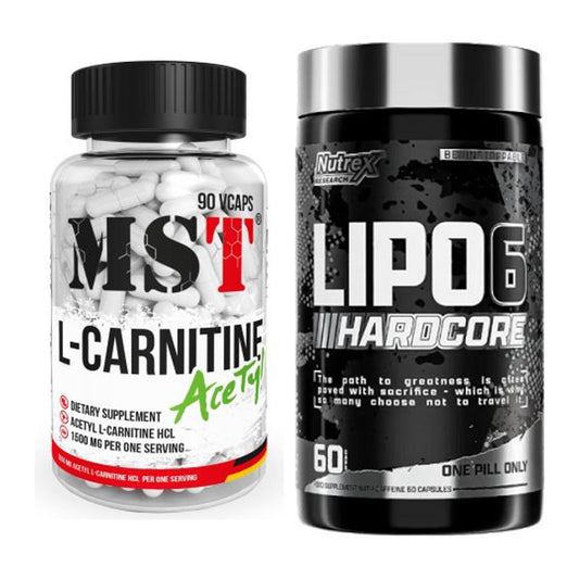 Cardio-Duo: MST L-Carnitine Acetyle + Nutrex Lipo 6 Hardcore – alle enthaltenen Artikel