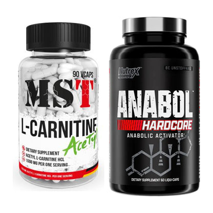 Cardio-Duo: MST L-Carnitine Acetyle + Nutrex Anabol Hardcore – alle enthaltenen Artikel