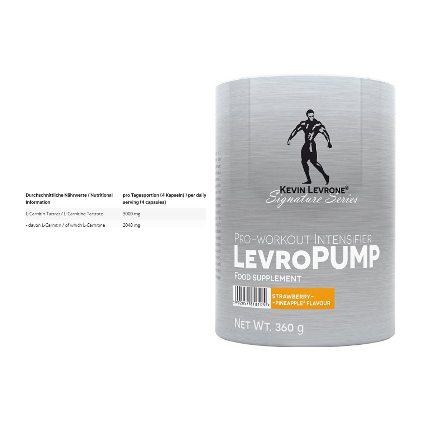 Cardio-Duo: INLEAD L-Carnitine Tartrate + Kevin Levrone Levro Pump – alle enthaltenen Artikel