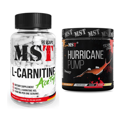 Cardio-Duo: MST L-Carnitine Acetyle + MST Hurricane Pump – alle enthaltenen Artikel
