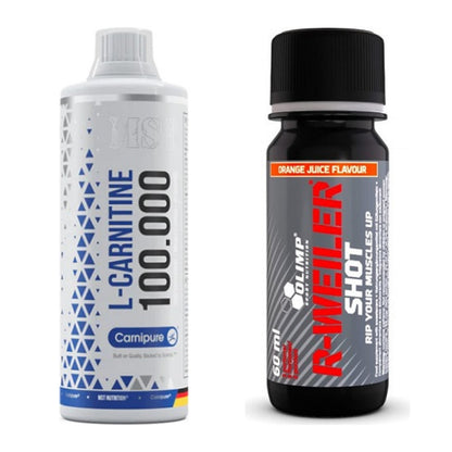 Cardio-Duo: MST L-Carnitine Carnipure 100 000 + Olimp R-Weiler Shot – alle enthaltenen Artikel